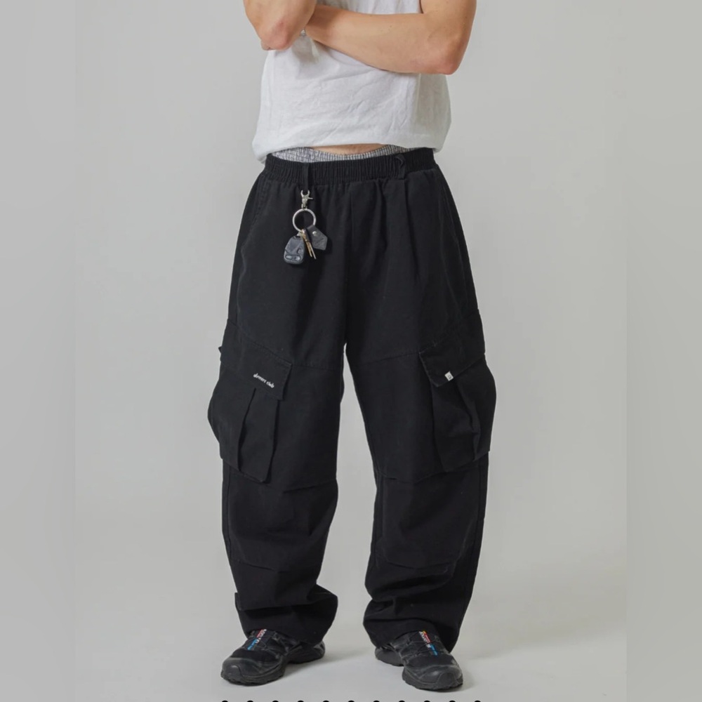 Drmers Club Black Baggy Cargo Pants